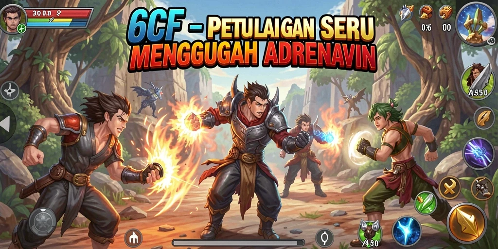 Tampilan gameplay 6CF yang menegangkan dan penuh petualangan.