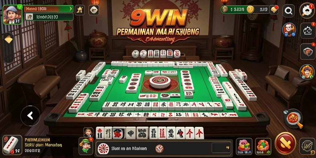 Tampilan menarik dari gameplay Mahjong di 9WIN.