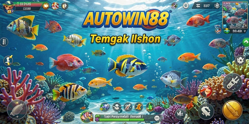 Tampilan gameplay seru Tembak Ikan di AUTOWIN88.