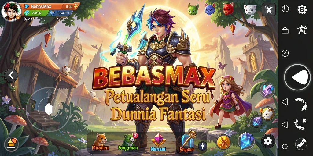 Tampilan gameplay BEBASMAX yang menawan dan seru.