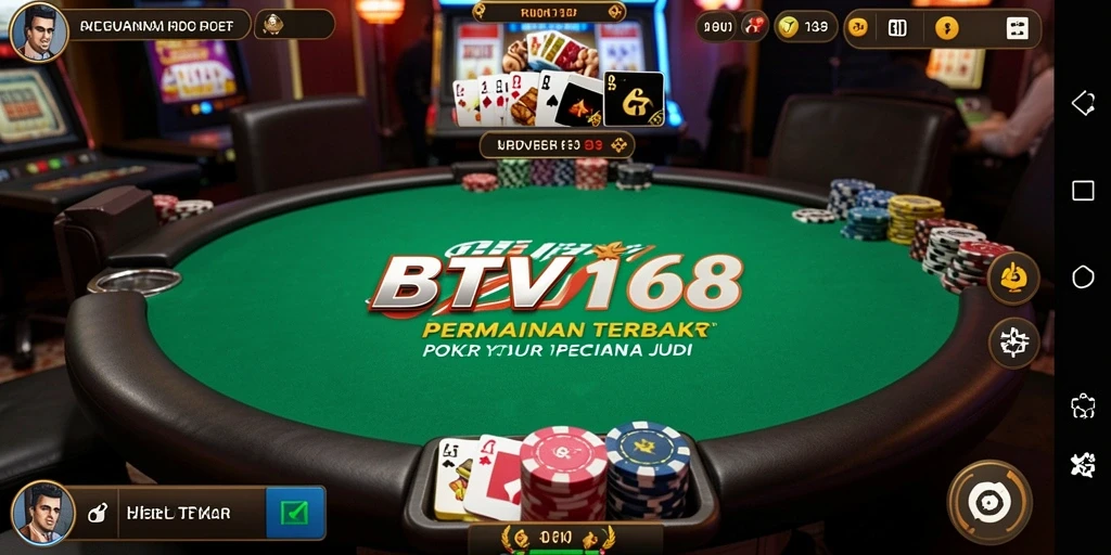 Tangkapan layar gameplay BTV168 menampilkan aksi Poker yang mendebarkan.