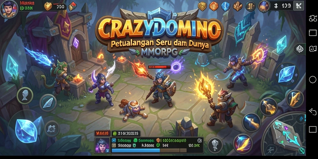 Screenshot gameplay <strong>CRAZYDOMINO</strong> menampilkan aksi seru dalam dunia MMORPG.