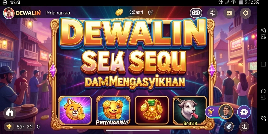 Tampilan gameplay Slot DEWALIN yang menarik dan penuh warna.