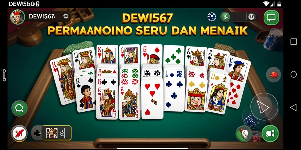 Screenshot DEWI567 menunjukkan gameplay seru permainan Domino.