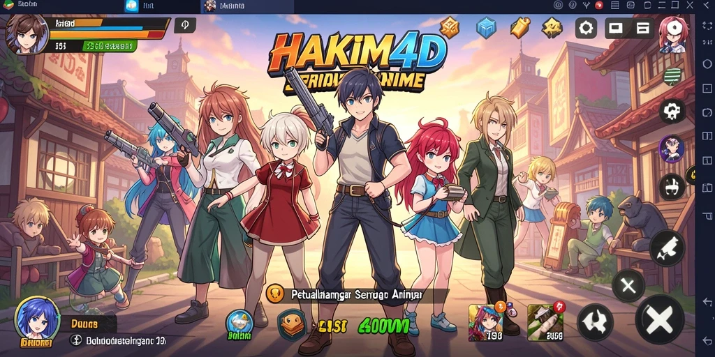 Tampilan gameplay HAKIM4D yang memukau dalam dunia Anime.
