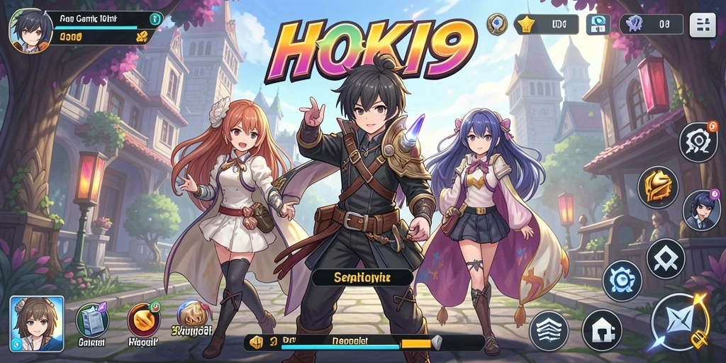 Tampilan gameplay HOKI9 dengan karakter anime yang memikat.
