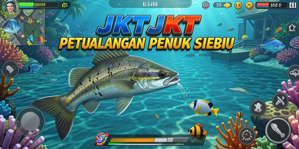 Tampilan gameplay seru dari JKTJKT dalam Tembak Ikan.
