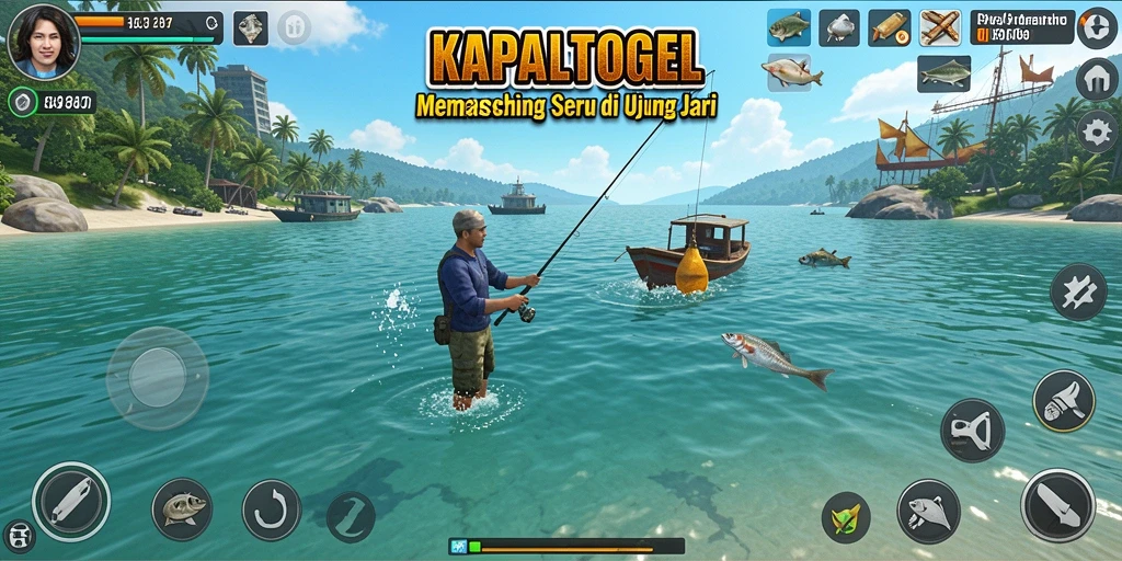 Screenshot gameplay memancing seru di KAPALTOGEL.