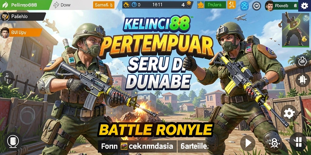 Screenshot KELINCI88 menampilkan aksi seru Battle Royale.