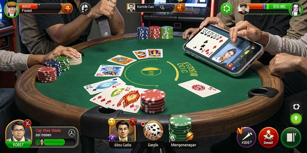 Tampilan gameplay menyerupai papan Gaple klasik, interaktif dan menyenangkan.