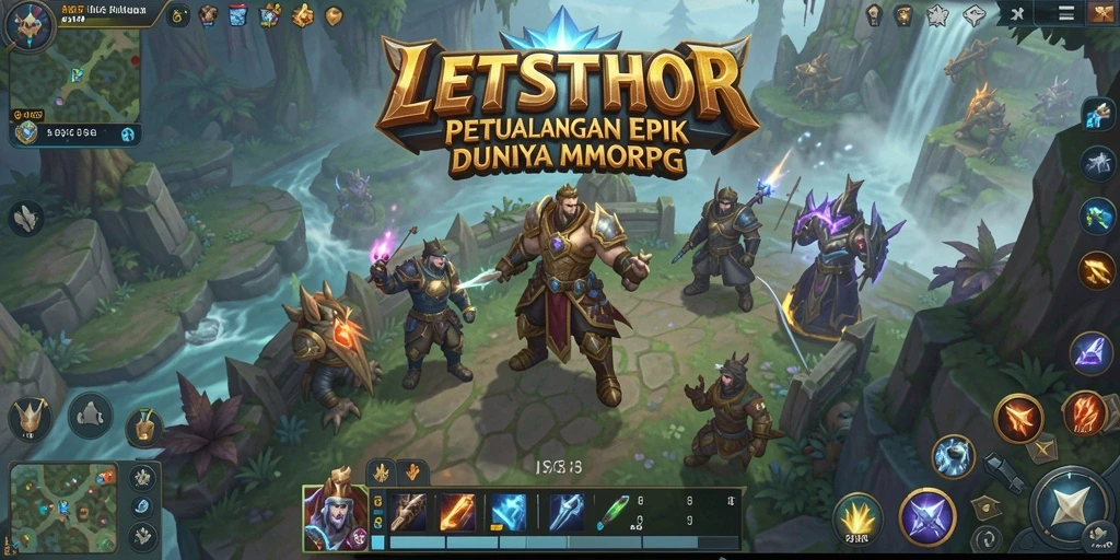 Screenshot LETSTHOR menampilkan aksi hebat dalam petualangan MMORPG.