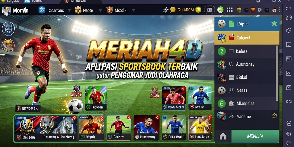 Tampilan antarmuka MERIAH4D yang menarik dan bersih untuk taruhan olahraga.