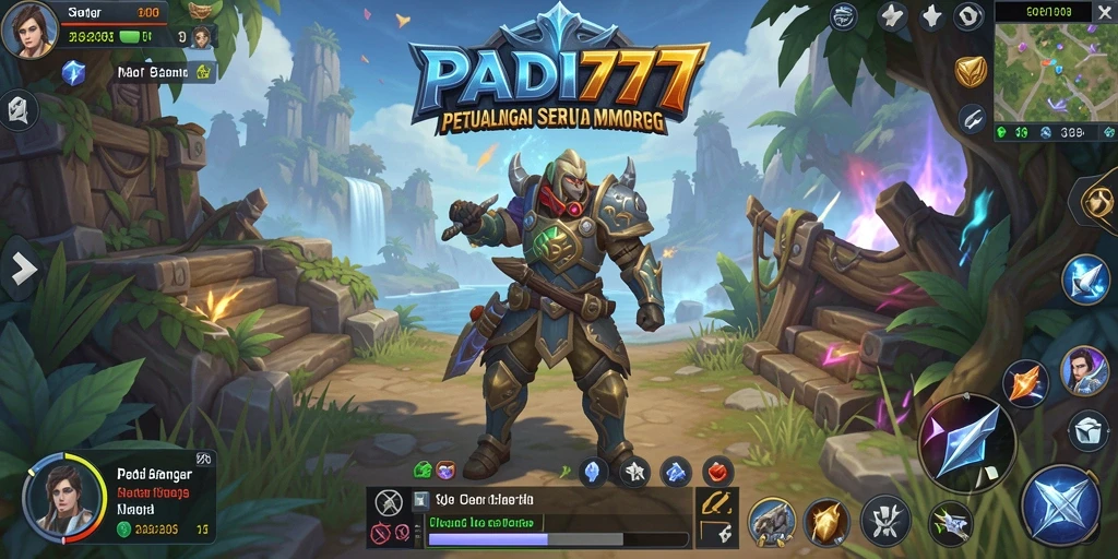 Tangkapan layar PADI777 menampilkan aksi seru dalam pertarungan MMORPG.