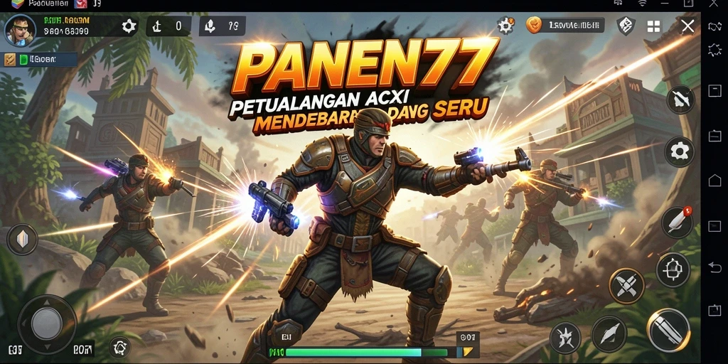 Tampilan aksi mendebarkan dalam gameplay PANEN77.