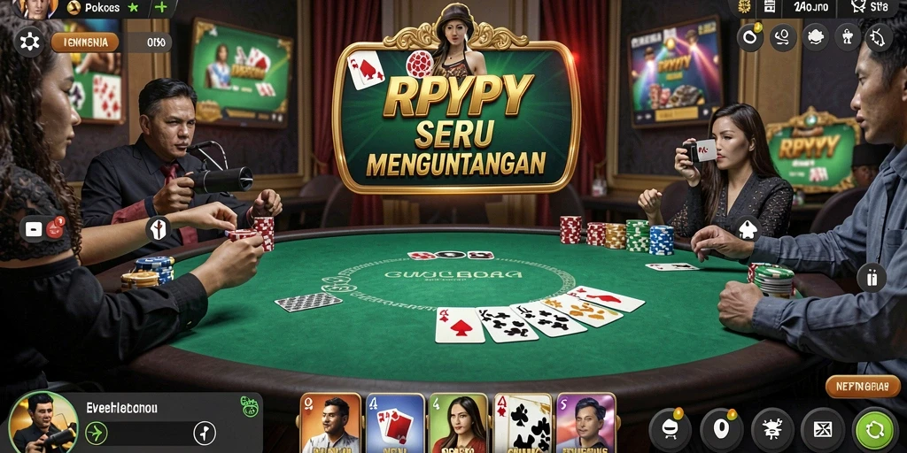 Screenshot utama RPYYY menampilkan permainan Poker yang seru dan kompetitif.