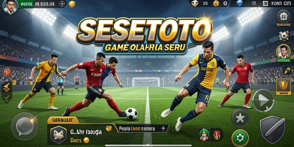 Tampilan gameplay seru SESETOTO dalam pertandingan olahraga.